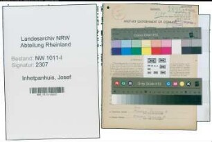 Entnazifizierung Josef Inhetpanhuis , geb. 17.03.1912 (Hilfsweichenwaerter)