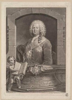 Bildnis Cocceji, Samuel von, preußischer Großkanzler, Oberkurator der Universität, Jurist, Minister (1679-1755)