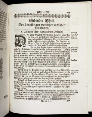 Sibender Theil. Von den übrigen weltlichen Ständen Teutschlands.