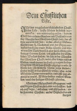 Dem Christlichen Leser.