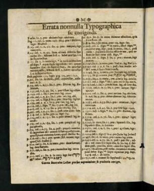 Errata nonnulla Typographica sic corrigenda