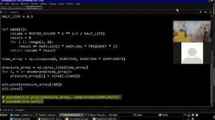 Live-coding a music synthesizer