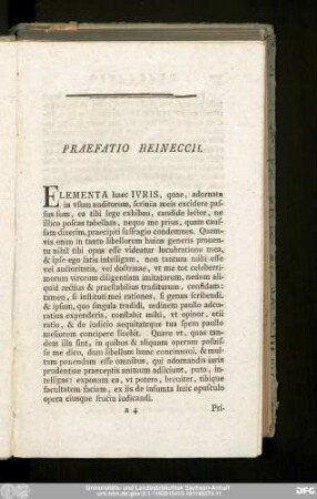 Praefatio Heineccii.