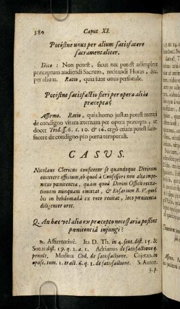 380-386, Casus. Nicolaus Clericus confitetur se quandoque ...