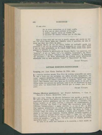 Letras hispano-americanas