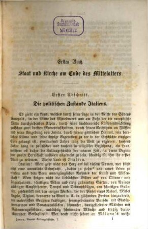 Kulturgeschichte der neuern Zeit : vom Wiederaufleben d. Wiss. bis auf d. Gegenwart, 1. Kulturgeschichte des Zeitalters der Reformation