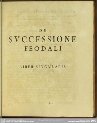 De Successione Feodali Liber singularis