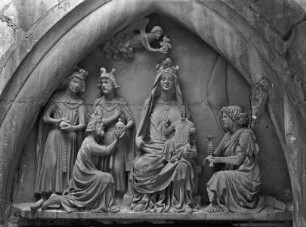 Tympanon: Anbetung der Könige