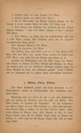 3. Klima, Flora, Fauna