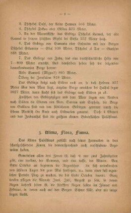 3. Klima, Flora, Fauna