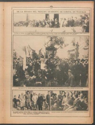 De la estada del príncipe Humberto de Saboya, en Tucumán