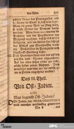 Das III. Theil. Von Ost-Indien.