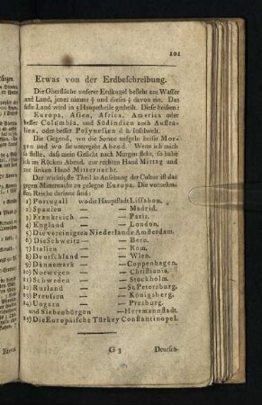 Etwas von der Erdbeschreibung