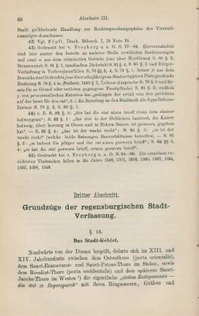 Dritter Abschnitt. Grundzüge der regensburgischen Stadt-Verfassung.