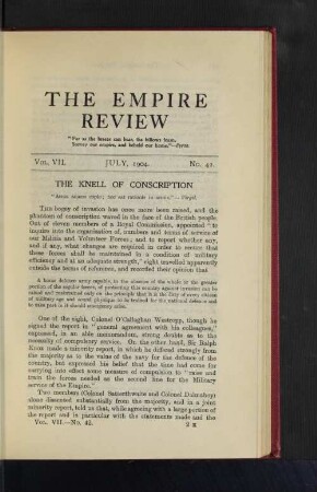 Vol. VII. July, 1904. No. 42.