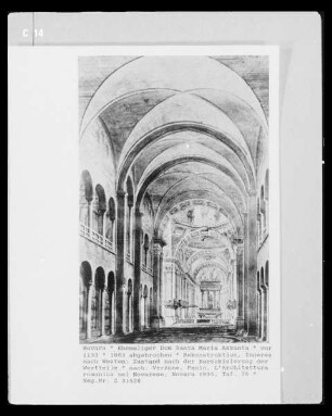 L'Architettura Romanica nel Novarese — Tafel 36: Rekonstruktion des Inneren nach Westen
