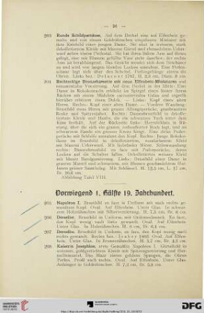 Vorwiegend 1. Hälfte 19. Jahrhundert (Nr. 205-305)
