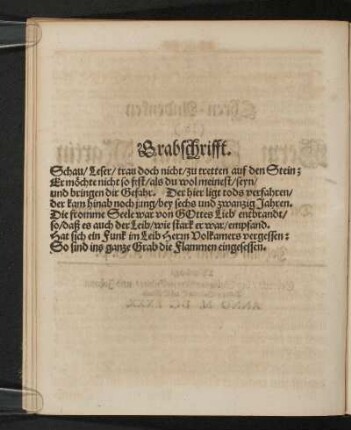 Grabschrifft.