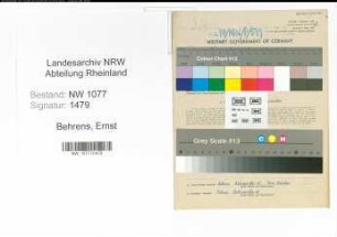 Entnazifizierung Ernst Behrens , geb. 15.06.1911 (Polizist)