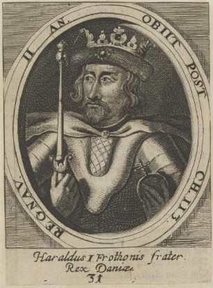 Bildnis des Haraldus I., König von Dänemark