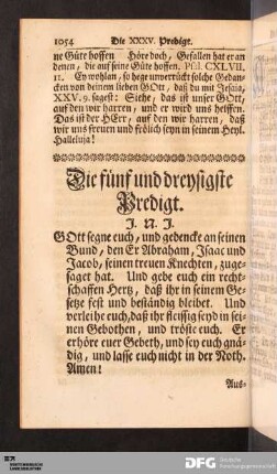 Die fünf und dreysigste Predigt.