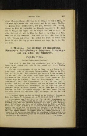 Schlechte Lektüre
