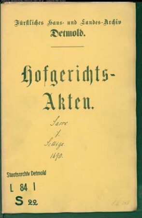 Sasse, Arnd gegen Christian Sellige - Schuldforderung
