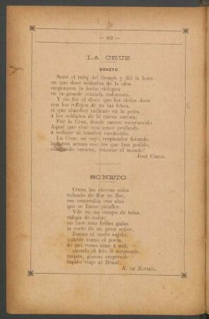 La Cruz : Soneto