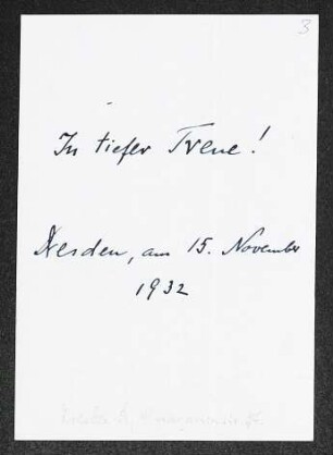 Brief von Ottomar Enking an Gerhart Hauptmann