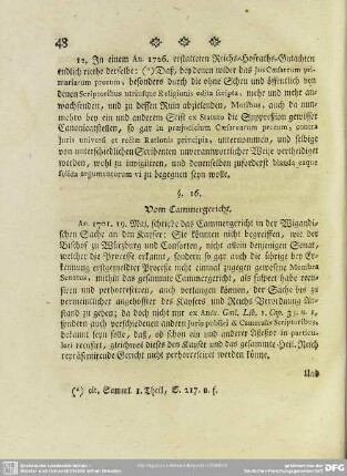 §. 16. Vom Cammergericht