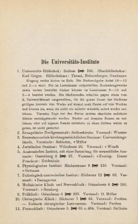 30-32, Die Universitäts-Institute