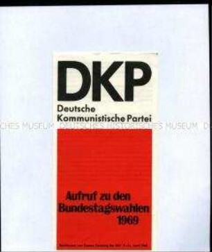Propagandaflugblatt der "Aktion Demokratischer Fortschritt" mit einem Aufurf zur Bundestagswahl von 1969