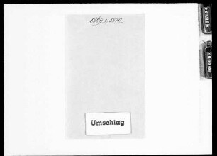 Stellen und Personal (1869-1870)