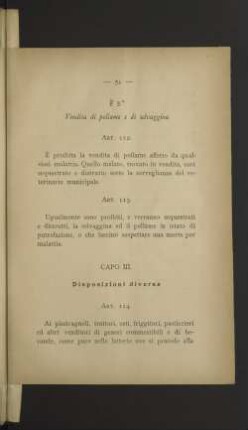 Capo III. Disposizioni diverse
