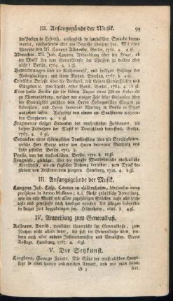 IV. Anweisung zum Generalbaß