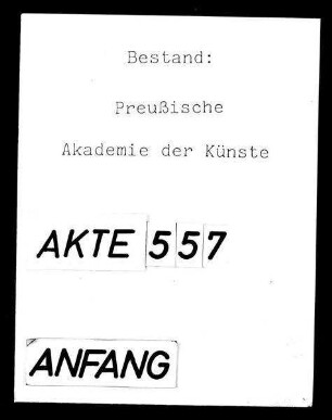 Sitzungen der musikalischen Sektion