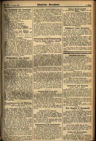Zweite Ausgabe vom Donnerstag, den 21. August 1930.