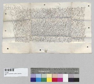 Johann Aigner, Bürger zu Geisenhausen, verkauft an Peter Aigner zu Landshut ein Pfd. La. Pfg. Gült aus dem Hof zu Mellenberg (Meldenperig), der Lehen ist von Herzog Ludwig [IX.]. S: Bernhard Blanck, Rat und Bürger zu Landshut