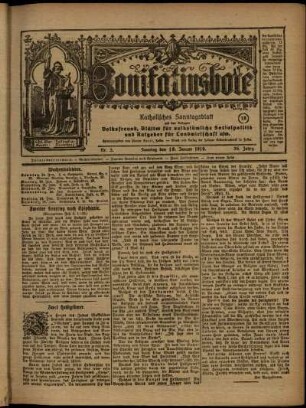 Ausgabe vom Sonntag, den 19. Januar 1919.