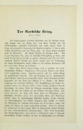 Der Nordische Krieg. (1700-1721)