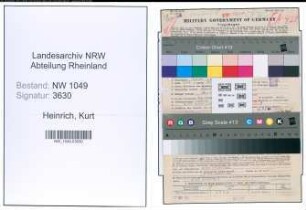 Entnazifizierung Kurt Heinrich , geb. 01.01.1894 (Steuerberater)