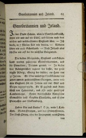 6. Von Grosbritannien und Irland