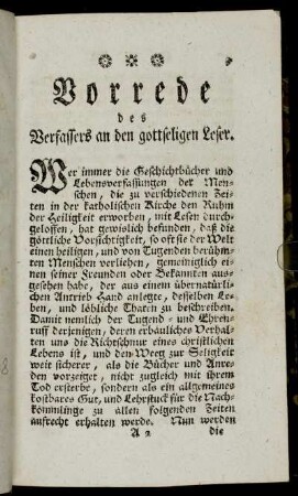 Vorrede des Verfassers an den gottseligen Leser