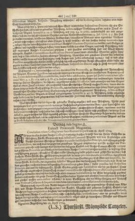 Beylag sub Signo [...]. Extract Protocolli Moguntini