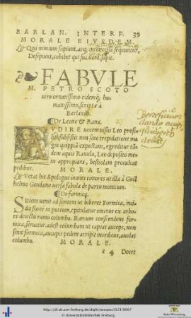 Fabule M. Petro Scoto scriptæ a Barlando