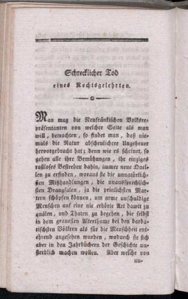 Schrecklicher Tod eines Rechtsgelehrten
