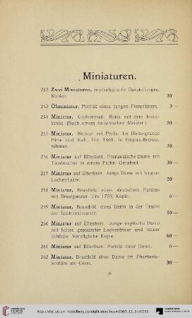 Miniaturen (Nr. 252-274)