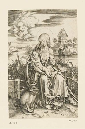Maria mit der Meerkatze