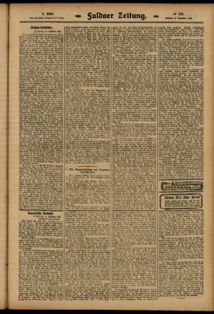 Fünfte Ausgabe vom Samstag, den 13. Dezember 1913.