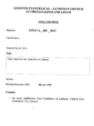 Study Help From the Federation of Lutheran